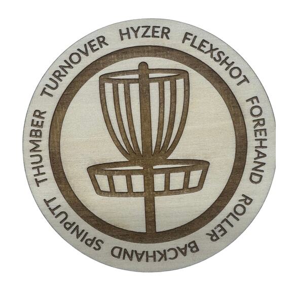 Disc Golf Mini Personalized Wood Laser Engraved Bottle Opener 4" - Picture 6 of 7